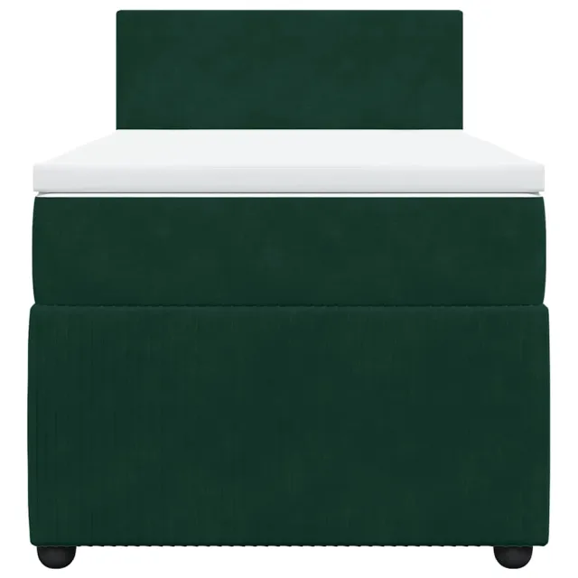 Sommier à lattes de lit avec matelas Vert foncé 90x200 cm