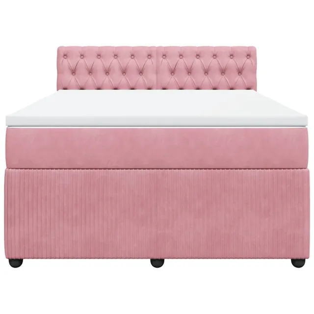 Sommier à lattes de lit avec matelas Rose 140x190 cm Velours