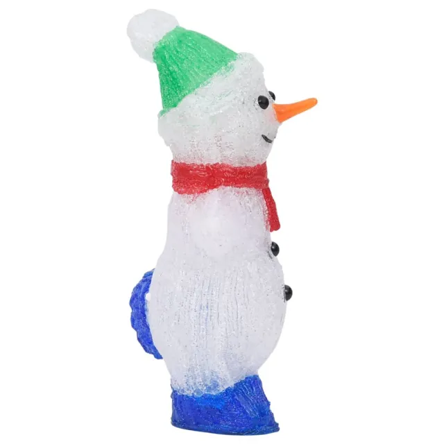 Silhouette de bonhomme de neige de Noël LED Acrylique 30 cm