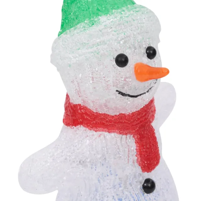 Silhouette de bonhomme de neige de Noël LED Acrylique 30 cm