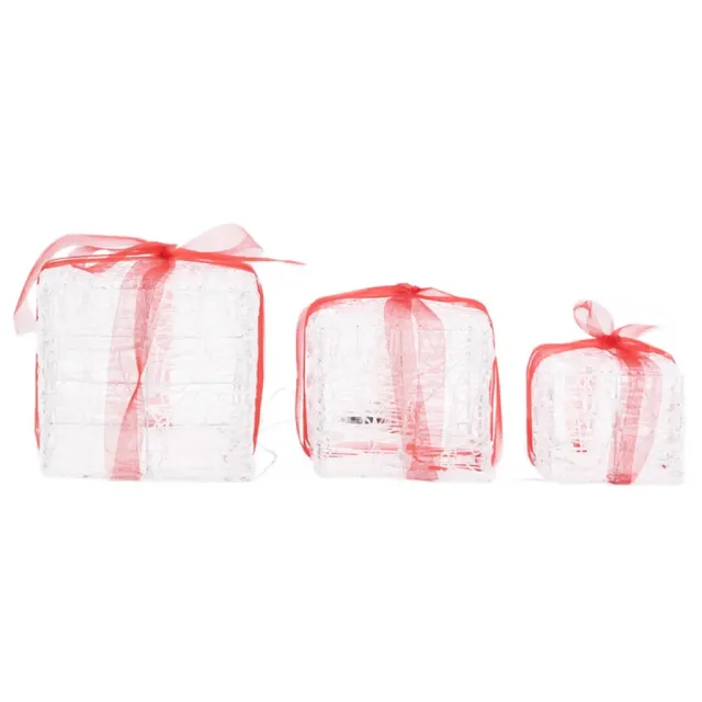 Boîtes-cadeaux de Noël décoratives 3 pcs Acrylique colorées