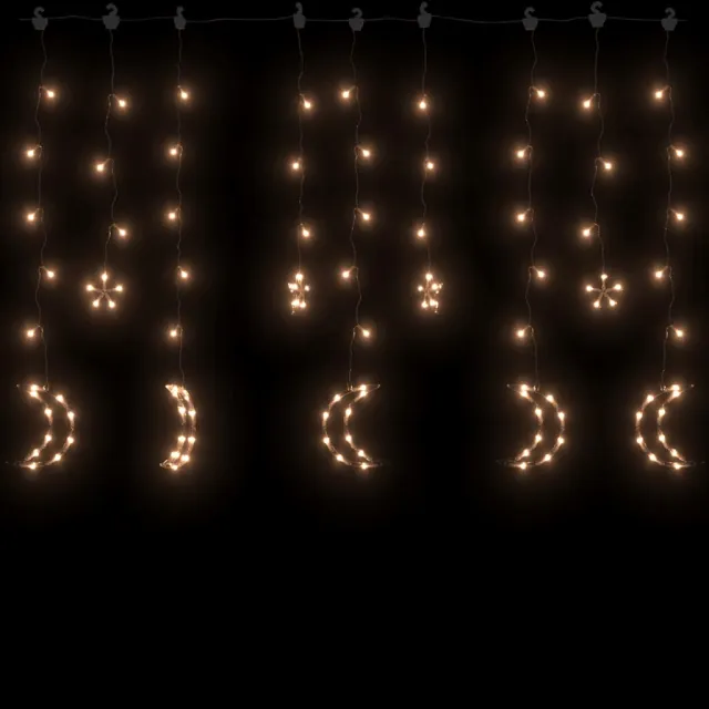 Guirlande lumineuse étoile et lune avec télécommande 345 LED