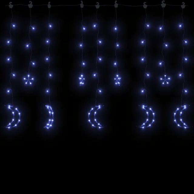 Guirlande lumineuse étoile et lune avec télécommande 345 LED