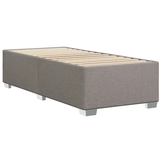 Sommier à lattes de lit avec matelas Taupe 90x190 cm Tissu
