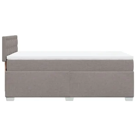 Sommier à lattes de lit avec matelas Taupe 90x190 cm Tissu