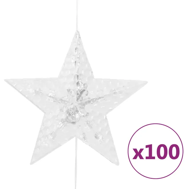 Guirlande lumineuse à étoiles LED 500 LED Blanc 8 fonctions