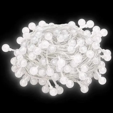 Guirlande lumineuse Globe 20 m 200 LED Blanc froid 8 fonctions