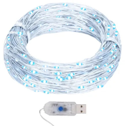 Guirlande lumineuse micro LED 40m 400LED blanc froid 8fonctions