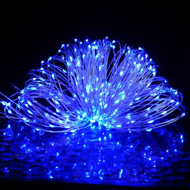 Guirlande lumineuse micro LED 40m 400 LED bleu 8 fonctions