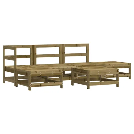 Salon de jardin 6 pcs bois de pin imprégné 2