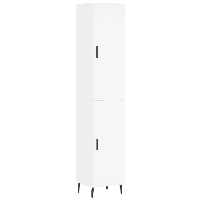 Buffet haut Blanc 34,5x34x180 cm Bois d'ingénierie