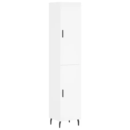 Buffet haut Blanc 34,5x34x180 cm Bois d'ingénierie