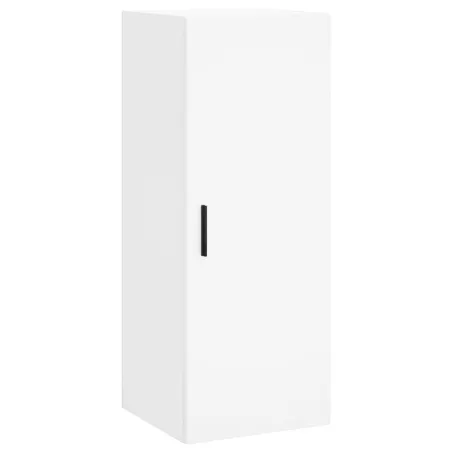 Buffet haut Blanc 34,5x34x180 cm Bois d'ingénierie