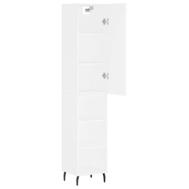 Buffet haut Blanc 34,5x34x180 cm Bois d'ingénierie