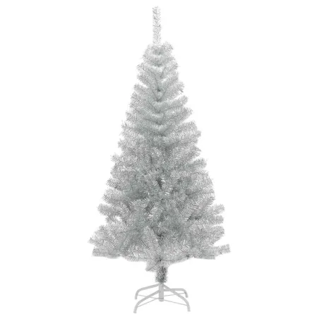 Sapin de Noël artificiel avec support argenté 150 cm PET
