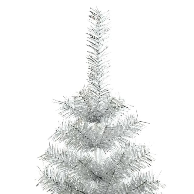 Sapin de Noël artificiel avec support argenté 150 cm PET