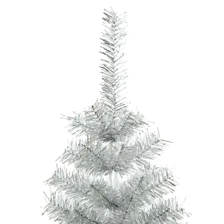 Sapin de Noël artificiel avec support argenté 150 cm PET