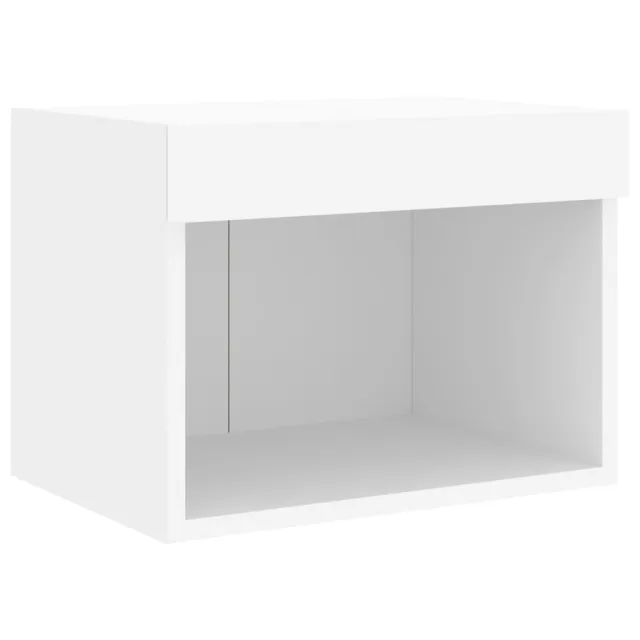 Meuble TV muraux 4 pcs avec lumières LED blanc
