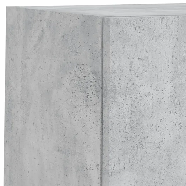 Unités murales TV avec LED 6 pcs gris béton bois d'ingénierie