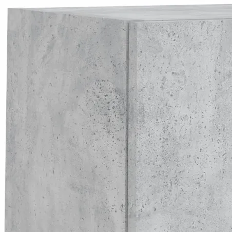 Unités murales TV avec LED 6 pcs gris béton bois d'ingénierie