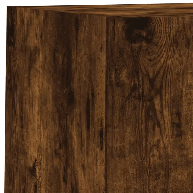 Unités murales TV avec LED 6 pcs chêne fumé bois d'ingénierie