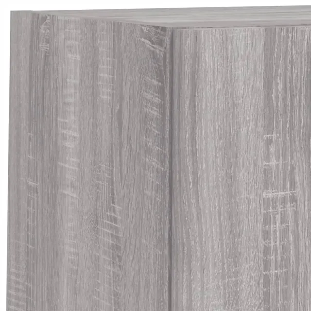 Unités murales TV avec LED 6 pcs gris sonoma bois d'ingénierie