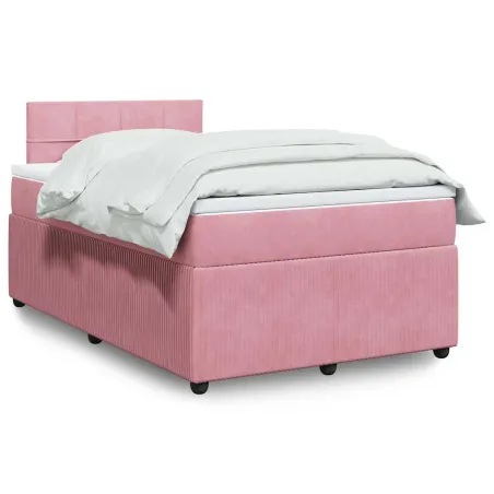 Sommier à lattes de lit avec matelas Rose 120x200 cm Velours