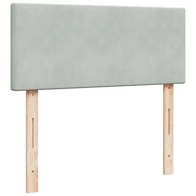 Sommier à lattes de lit et matelas Gris clair 120x200cm Velours