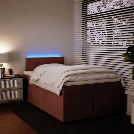 Sommier à lattes de lit avec matelas Rose 120x200 cm Velours