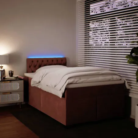 Sommier à lattes de lit avec matelas Rose 120x200 cm Velours