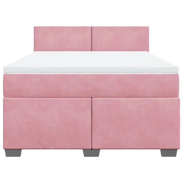 Sommier à lattes de lit avec matelas Rose 140x200 cm Velours