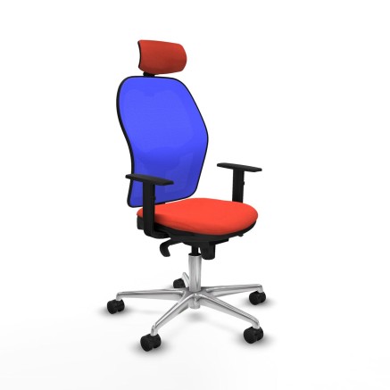 Sedia Ufficio con Poggiatesta Piqueras y Crespo 1D086N2 Arancione scur