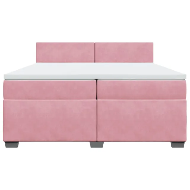 Sommier à lattes de lit avec matelas Rose 200x200 cm Velours