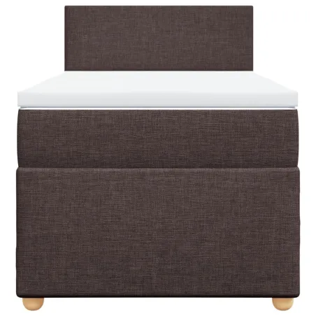 Sommier à lattes de lit avec matelas Marron foncé 80x200 cm