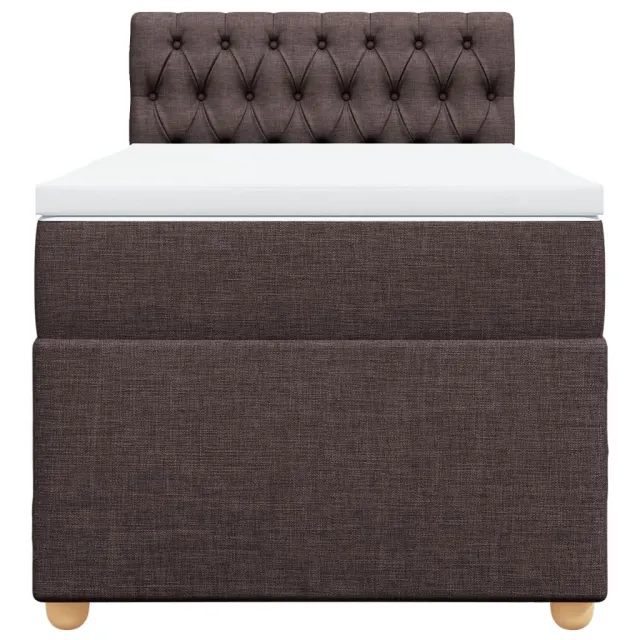 Sommier à lattes de lit avec matelas Marron foncé 80x200 cm