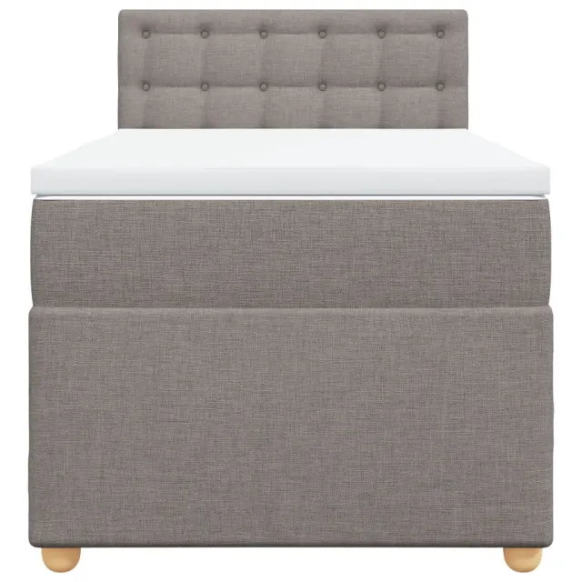 Sommier à lattes de lit avec matelas Taupe 80x200 cm Tissu
