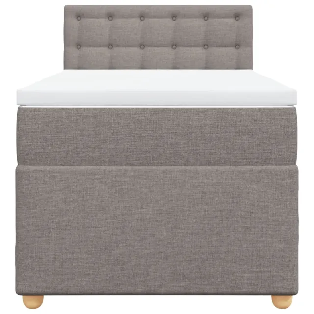 Sommier à lattes de lit avec matelas Taupe 90x190 cm Tissu