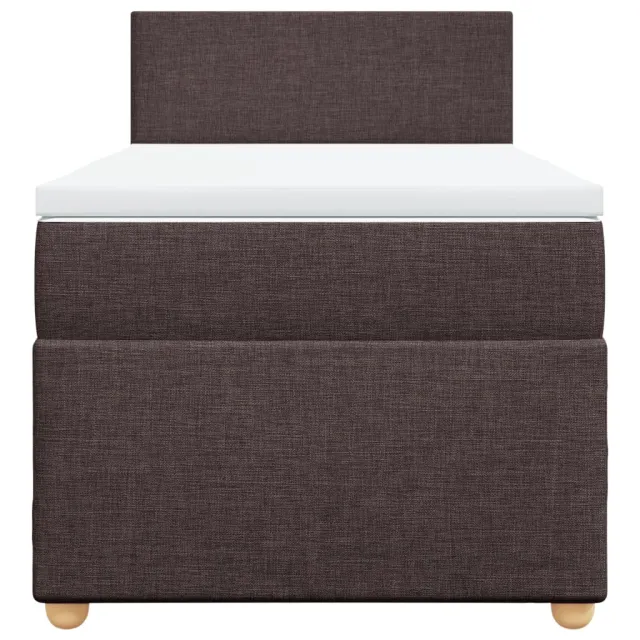 Sommier à lattes de lit avec matelas Marron foncé 100x200 cm