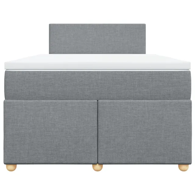Sommier à lattes de lit avec matelas Gris clair 120x200cm Tissu
