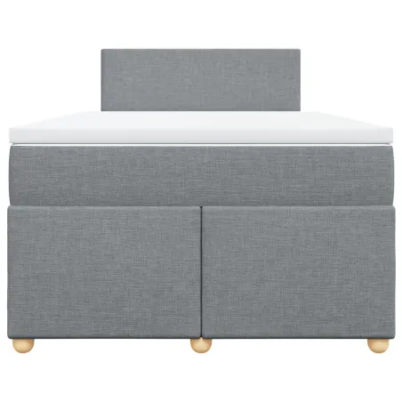 Sommier à lattes de lit avec matelas Gris clair 120x200cm Tissu