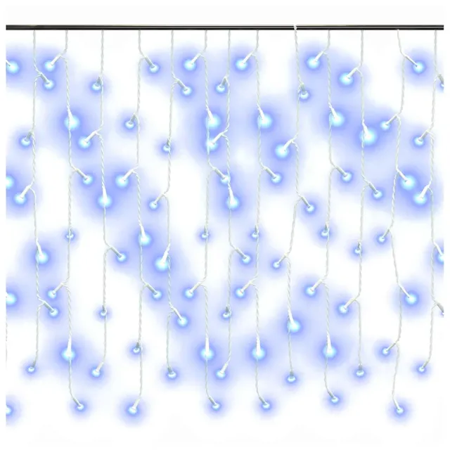 Rideau lumineux à glaçons LED 10m 400 LED Bleu 8 fonctions