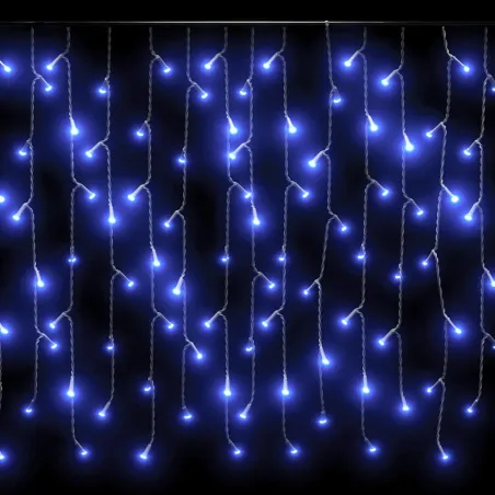 Rideau lumineux à glaçons LED 10m 400 LED Bleu 8 fonctions