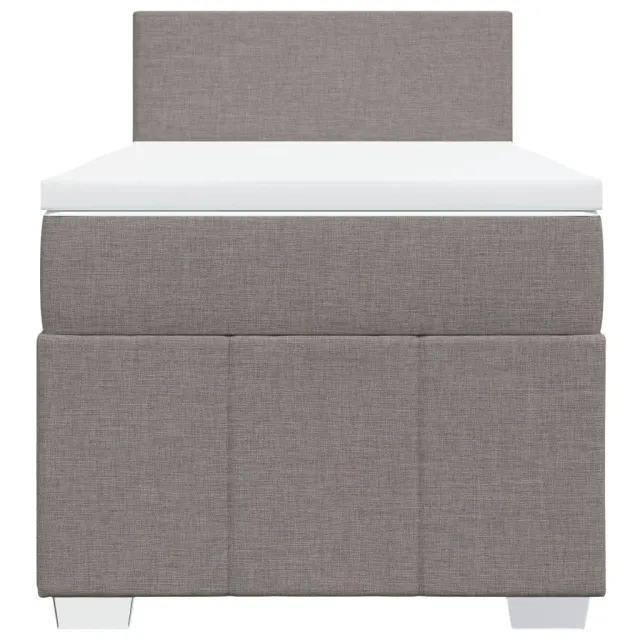Sommier à lattes de lit avec matelas Taupe 80x200 cm Tissu