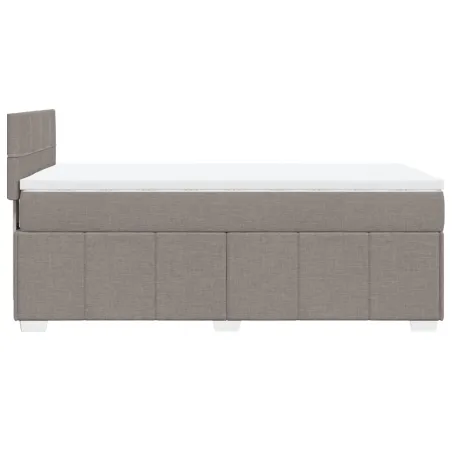 Sommier à lattes de lit avec matelas Taupe 80x200 cm Tissu