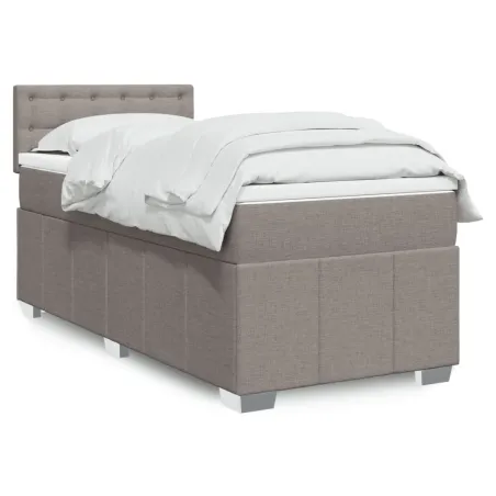 Sommier à lattes de lit avec matelas Taupe 80x200 cm Tissu