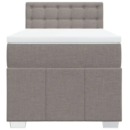 Sommier à lattes de lit avec matelas Taupe 80x200 cm Tissu