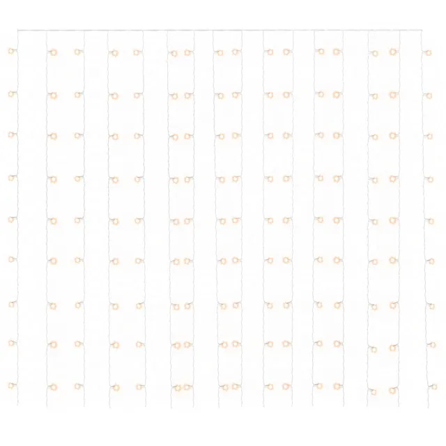 Rideaux lumineux à LED 3x3 m 300 LED Blanc chaud 8 fonctions