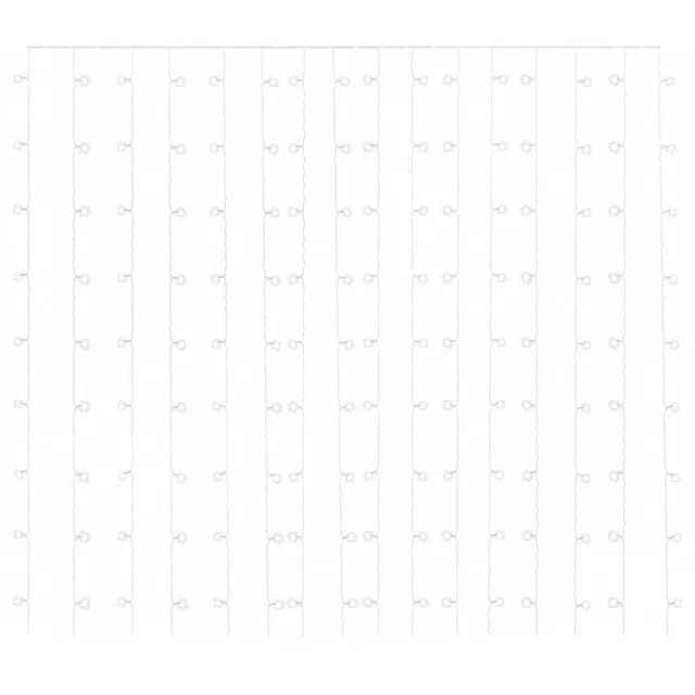 Rideaux lumineux à LED 3x3 m 300 LED Blanc froid 8 fonctions