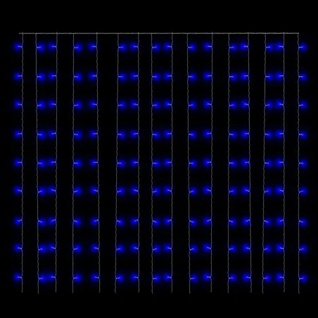 Rideaux lumineux à LED 3x3 m 300 LED Bleu 8 fonctions