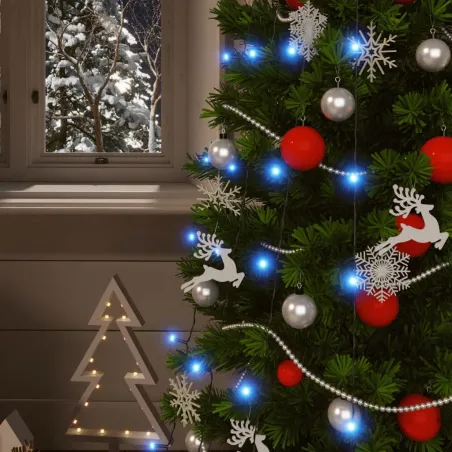 Lampes solaires 2 pcs 2x200 LED Bleu Intérieur Extérieur